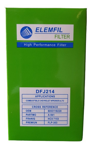 Imagen 4 de 4 de Filtro Gasoil Marca Elemfil Ref: Dfj214 Para Encava Y Npr