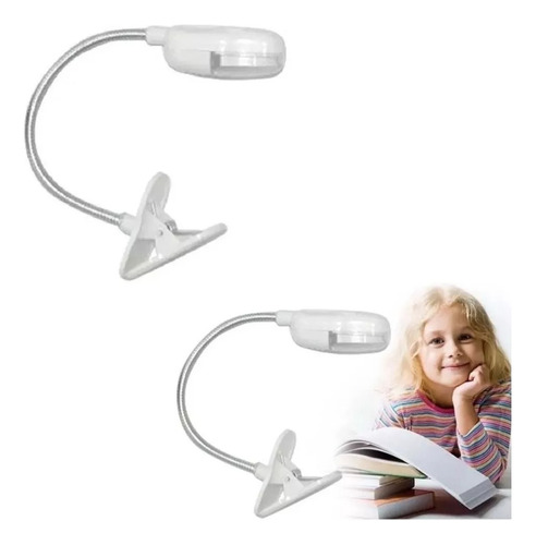 Luz Led Lectura Libro Atril Partitura Consola Flexible Clip!