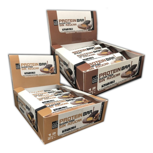 Barras De Proteína Sin Azúcar X 2 Cajas Con 12 Barras En C/u Protein Bar Sugar Free Protein Factory