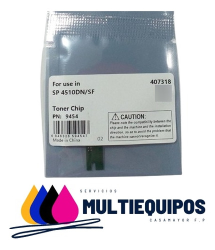 Chip Del Toner Ricoh Sp 4510 Savin Lanier 