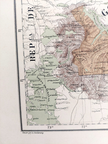 Mapa 1886 Rio Negro Ferrocarriles Telegrafos Indios Sendas (Usado)