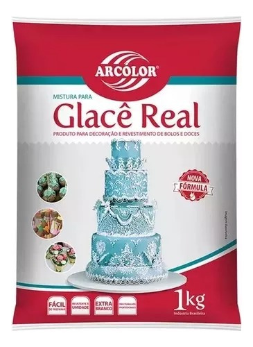 Glacê Real Arcolor 1kg Para Decorações Confeitaria.