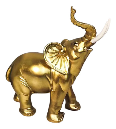 Escultura De Elefante De Resina De Estatuillas De Escritorio