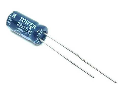 Kit 50 Peças - Capacitor Eletrolitico 22uf 63v Radial Tower