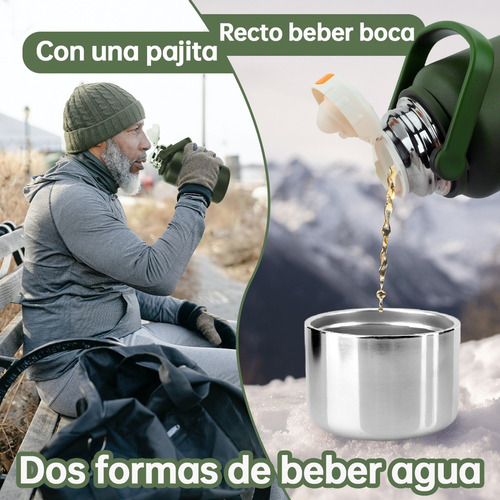 Botella Termo Portátil De Acero Inoxidable De 1000 Ml