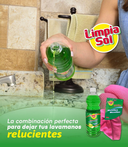 Limpia Sol Desinfectante Manzana Verde 1000ml (x12 Unid)
