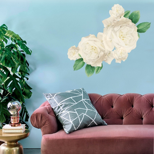 Imagen 3 de 4 de Vinilos Decorativos Flores Rosas Shabby Romantic