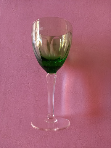 Copa De Vino Cristal Verde Antiguo 