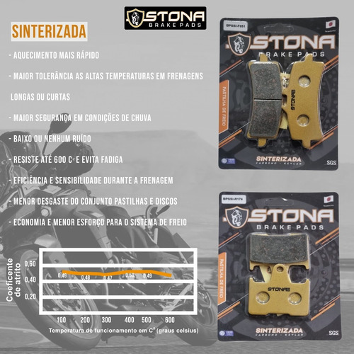 Kit Pastilhas De Freio Diant. Versys 1000 Sinterizadas Stona