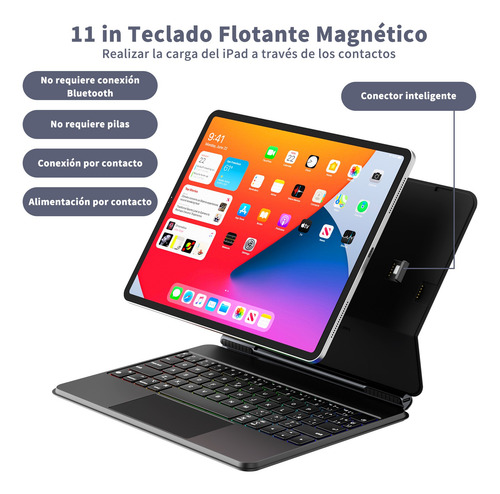 Funda Con Teclado Pro Keys Para iPad 10.9/11 Air4/5/11