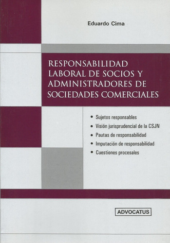 Responsabilidad Laboral De Socios Y Administradores Cima 