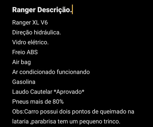 Ford Ranger Ranger Xl V6