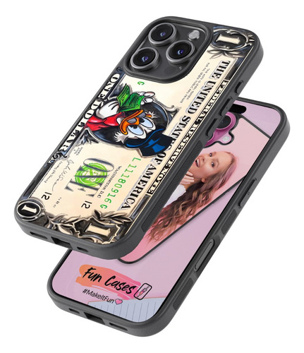 Funda Un Dolar 1 Billete Tio Rico Mc Pato Dinero Millonario Negro Iphone 7