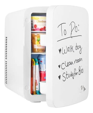 Cooluli Vibe Mini Nevera Para Dormitorio, Con Pizarra Magnét