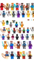 Comprar Kit 8 Bonecos Blocos De Montar Minecraft Brinquedos Coleção