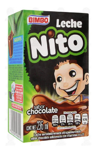 Leche De Chocolate Nito Bimbo 5 Piezas 236ml