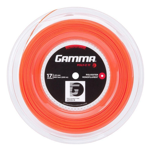 Cuerda Gamma Poly Z, 17 l, 1,25 mm, color naranja, rollo de 2
