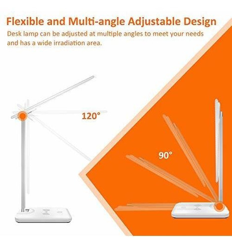 Lampara Escritorio Led Inalambrica Puerto Usb 3 Modo 6 Luz