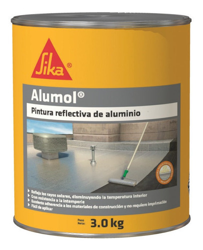 Alumol X 3kg Pintura Reflectiva Para Proteccion De Cubiertas