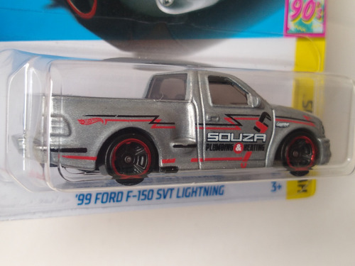 Hot Wheels 99 Ford F-150 Svt Lightning Gris