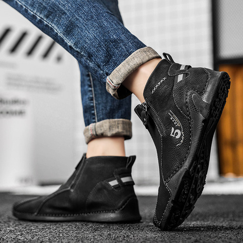 Botas De Senderismo De Cuero Hechas A Mano Para Exteriores A
