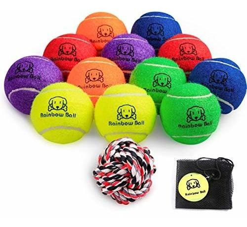 Pikasen - Pelotas De Tenis Arcoíris Para Perros De 2.5  Y 2.