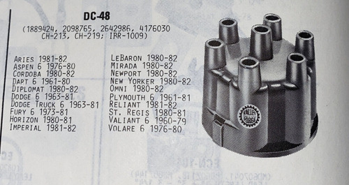 Tapa Distribuidor Dodge Monaco 6l 225 3.7 1977 1978