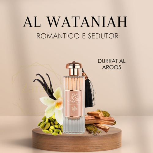 Perfume Árabe Al Wataniah Durrat Al Aroos Edp Feminino 85ml - Original Selo Adipec