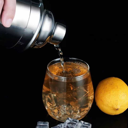 Set Bartender Coctelera Tragos Bar Bebidas Acero Inoxidable
