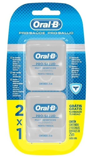 Hilo Dental Oral-b Pro Salud 25m Pack X 2 Sellado Original