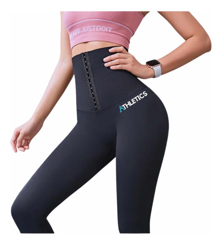 Licra Deportiva Athletics Con Faja Reduce Moldea Gym Cardio