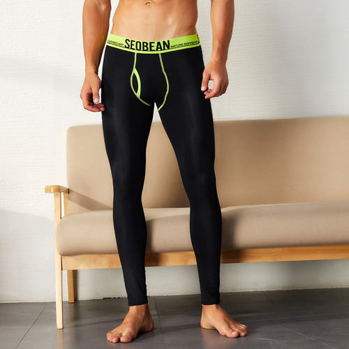 Leggings Deportivos Térmicos De Algodón Transpirables Con Es