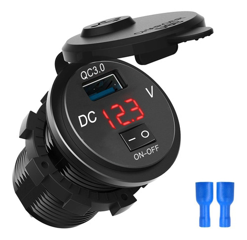 Cargador Usb Qc 3.0 Led Para Barco, Coche, Motocicleta