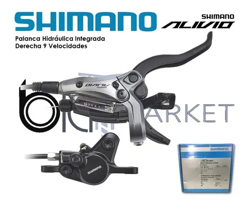 Freno Hidraulico Shimano Alivio M4050 Integrados 3x9 Veloci