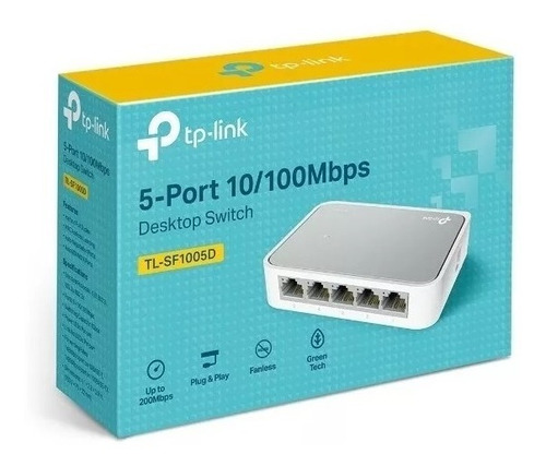 Imagen 2 de 10 de Switch Tp-link 4 Puertos Tl-sf1005d 10/100 Mbps Pc