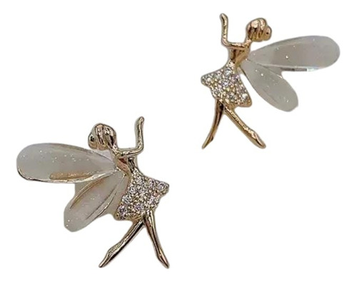 Pendientes Aretes Hada Brillantes Bailando Elegantes 