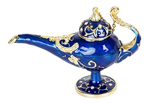 Qifuhand Pintado Esmaltado Aladdin Lampara Decorativa Con B