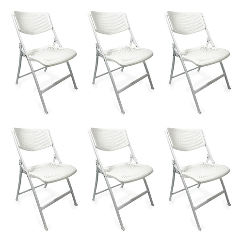 Silla Plegable Reforzada Catering Hogar Confortable Set X6 