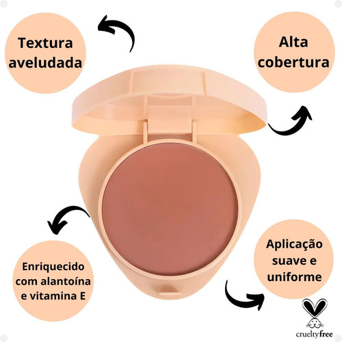Ruby Rose Glass Blush Compacto Gb10 Hb-6120-1 Marrom-claro