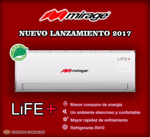 Nuevo Minisplit Mirage Life+ 1 Tonelada 220v Envío Gratis