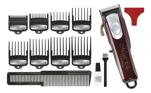 Corte y acabado Wahl Cordless wahl bordó y plateada 127V