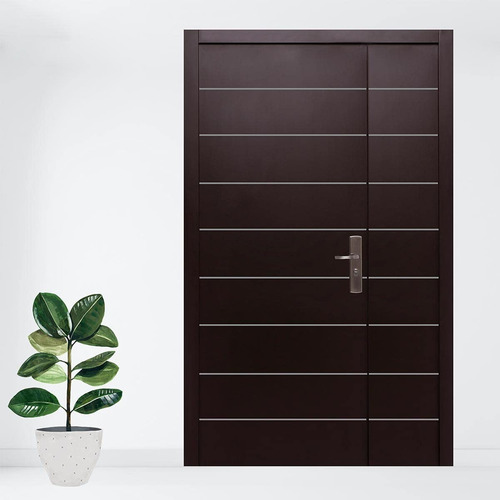 XE Seguridad | Puerta De Seguridad XE Tesla Con Fijo S5 130-213 Apertura Izquierda 100% Acero Color Chocolate
