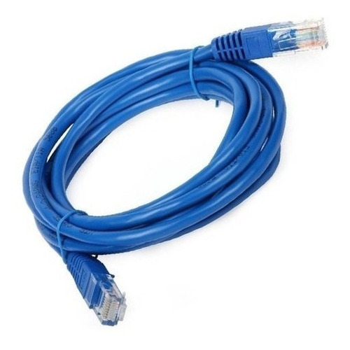 Cable De Red Patch Cord 3mts 3m Categoria 5e Azul Lan Utp