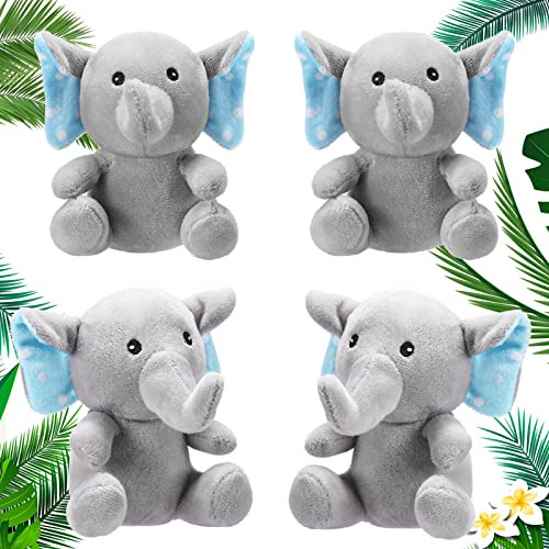 4 Mini Elefantes De Peluche Juguetes Suaves Bosque   Ni...