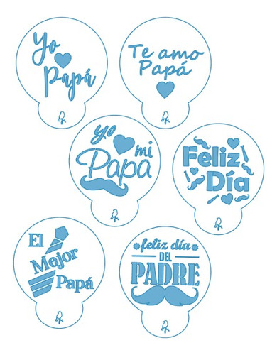 Stencil De Repostería Para Galletas Alfajores Día Del Padre