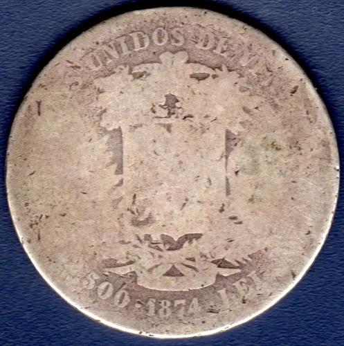 Moneda De 50 Centavos De 1874 Bamba