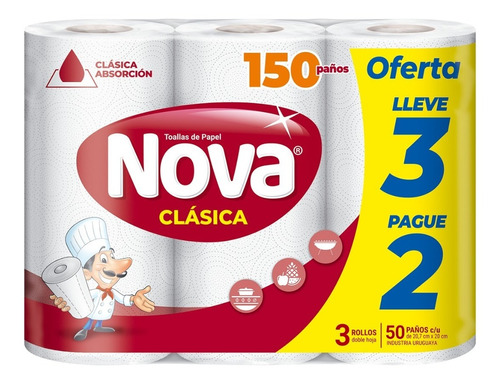 Nova Toalla Cocina Clasica 3x2- 1 Funda
