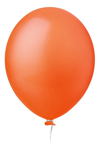 Bexiga Balão Liso 9 P/ Decoração De Festa C/ 30 Unidades Cor Laranja