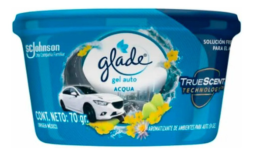 Glade Mini Gel Auto Acqua Aromatizante Ambiente 70gr