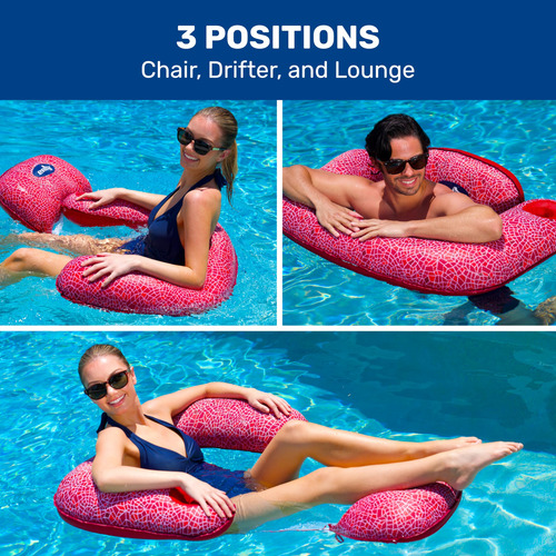 Flotador De Piscina Aqua Mosaic Silla Inflable Mosaico Borgo Silla De Piscina 3 En 1 Con Mosaico Burdeos